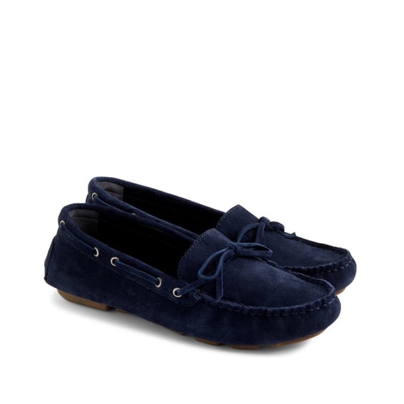 New JCREW Navy Driving Moccasins in Suede - Picture 4 of 5